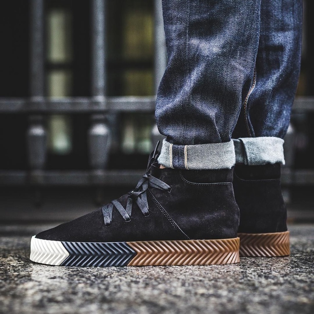 Adidas Alexander Wang AW Skate Mid Shoes Green Night Core Black Sneakers AC6850